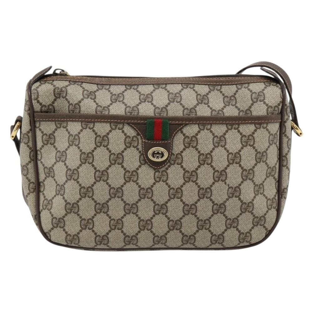 Gucci GG Supreme Web Shoulder Bag 89 Beige